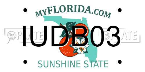 IUDB03 Florida License Plate