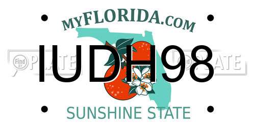 IUDH98 Florida License Plate