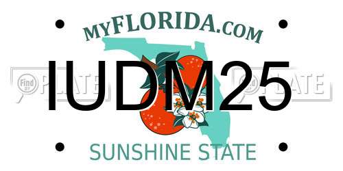 IUDM25 Florida License Plate
