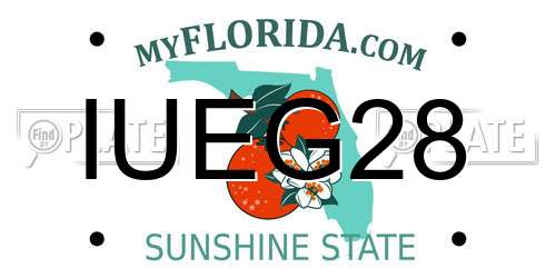 IUEG28 Florida License Plate