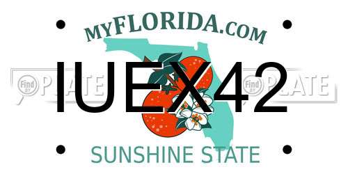 IUEX42 Florida License Plate