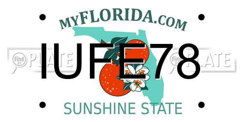 IUFE78 Florida License Plate