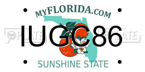 IUGC86 Florida License Plate