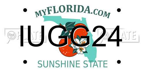 IUGG24 Florida License Plate