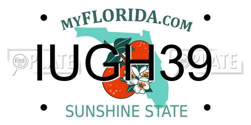 IUGH39 Florida License Plate