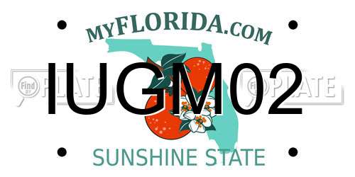 IUGM02 Florida License Plate
