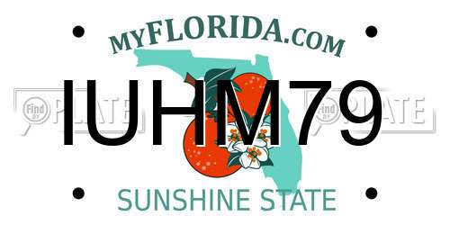 IUHM79 Florida License Plate