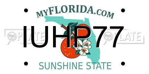 IUHP77 Florida License Plate