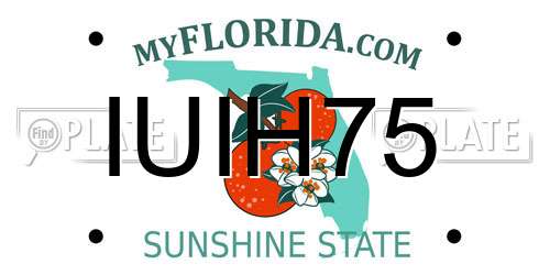 IUIH75 Florida License Plate