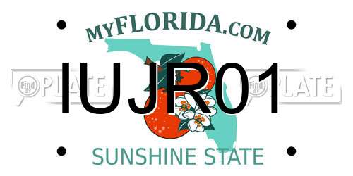 IUJR01 Florida License Plate
