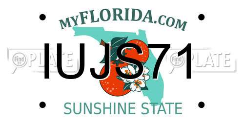 IUJS71 Florida License Plate