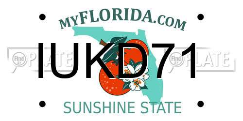 IUKD71 Florida License Plate
