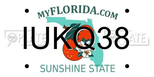 IUKQ38 Florida License Plate