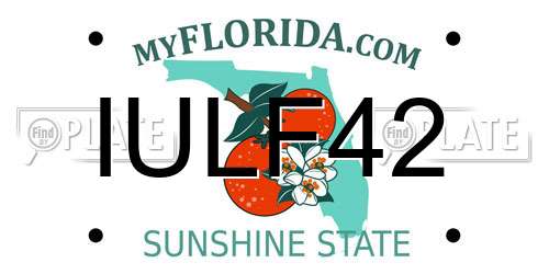 IULF42 Florida License Plate