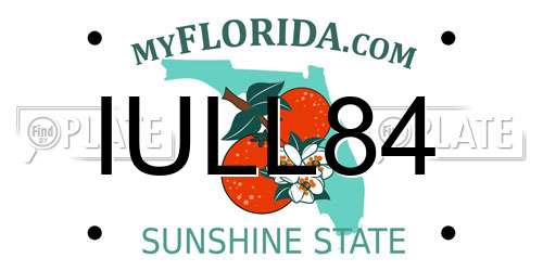 IULL84 Florida License Plate