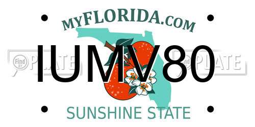 IUMV80 Florida License Plate