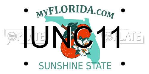 IUNC11 Florida License Plate