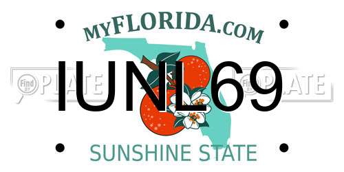 IUNL69 Florida License Plate