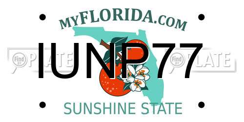 IUNP77 Florida License Plate