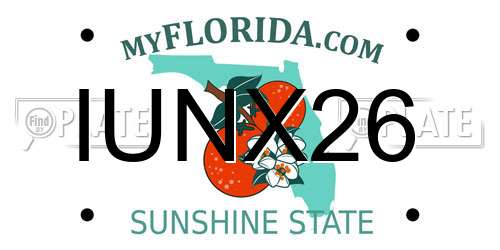IUNX26 Florida License Plate