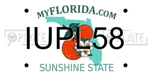 IUPL58 Florida License Plate