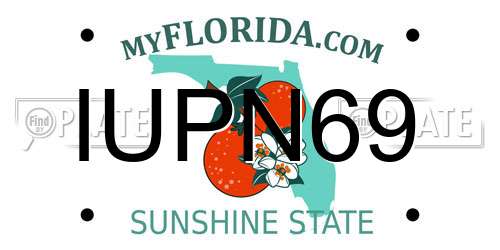 IUPN69 Florida License Plate