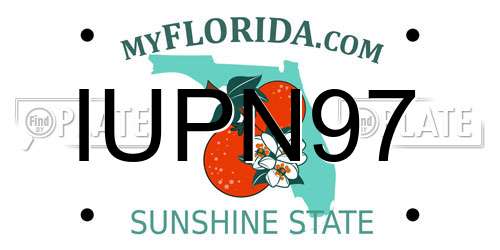IUPN97 Florida License Plate