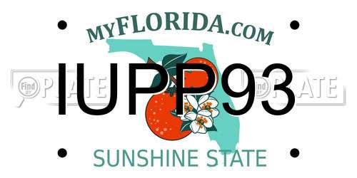 IUPP93 Florida License Plate
