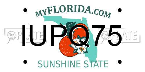 IUPQ75 Florida License Plate
