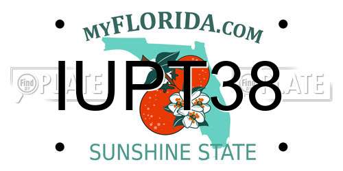 IUPT38 Florida License Plate