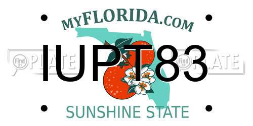 IUPT83 Florida License Plate