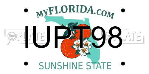 IUPT98 Florida License Plate