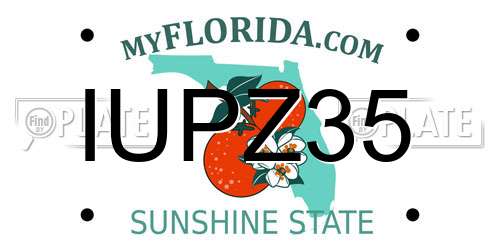 IUPZ35 Florida License Plate