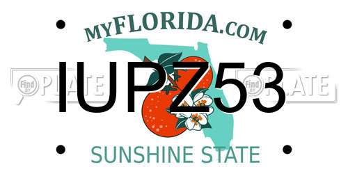 IUPZ53 Florida License Plate