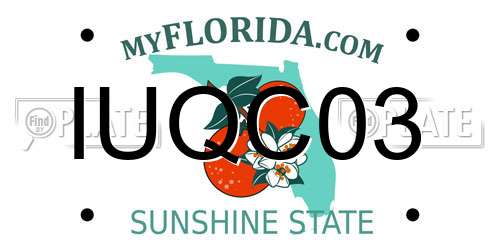 IUQC03 Florida License Plate