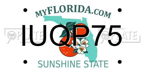 IUQP75 Florida License Plate
