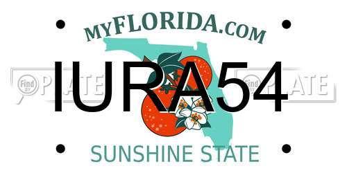 IURA54 Florida License Plate