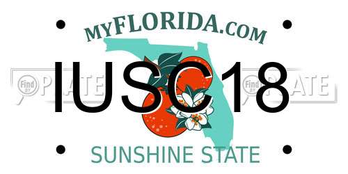 IUSC18 Florida License Plate