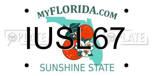 IUSL67 Florida License Plate