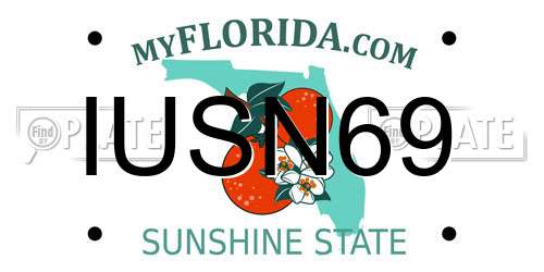 IUSN69 Florida License Plate