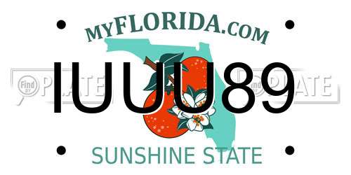 IUUU89 Florida License Plate