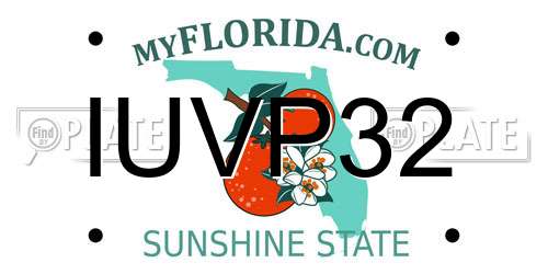 IUVP32 Florida License Plate