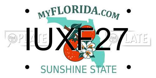 IUXF27 Florida License Plate