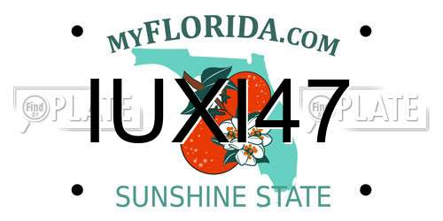 IUXI47 Florida License Plate