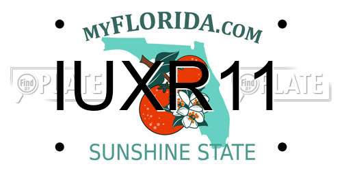 IUXR11 Florida License Plate