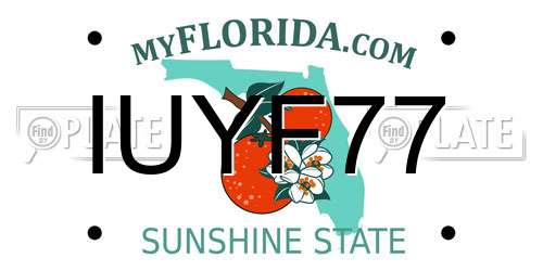 IUYF77 Florida License Plate