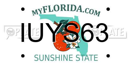IUYS63 Florida License Plate