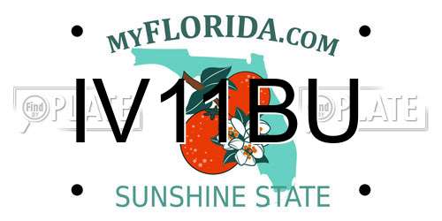 IV11BU Florida License Plate