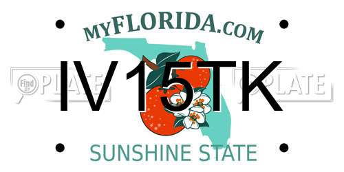 IV15TK Florida License Plate