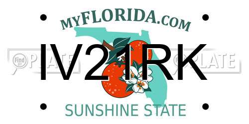 IV21RK Florida License Plate